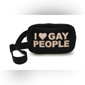 NWT Zaddy Earth I Heart Gay People Fanny Pack, Adjustable Buckle
